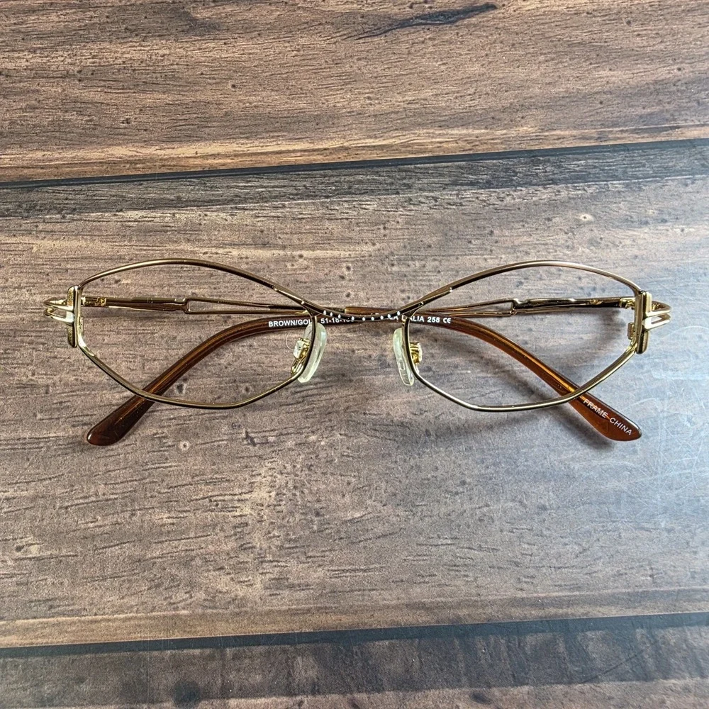 Bella Italia 208 Eyeglasses Brown/gold 51-18-135‎ FRAMES ONLY